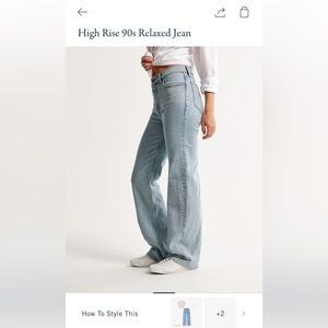 Abercrombie & Fitch The ‘90s Relaxed Jean, High Rise, Size 28/6 regular